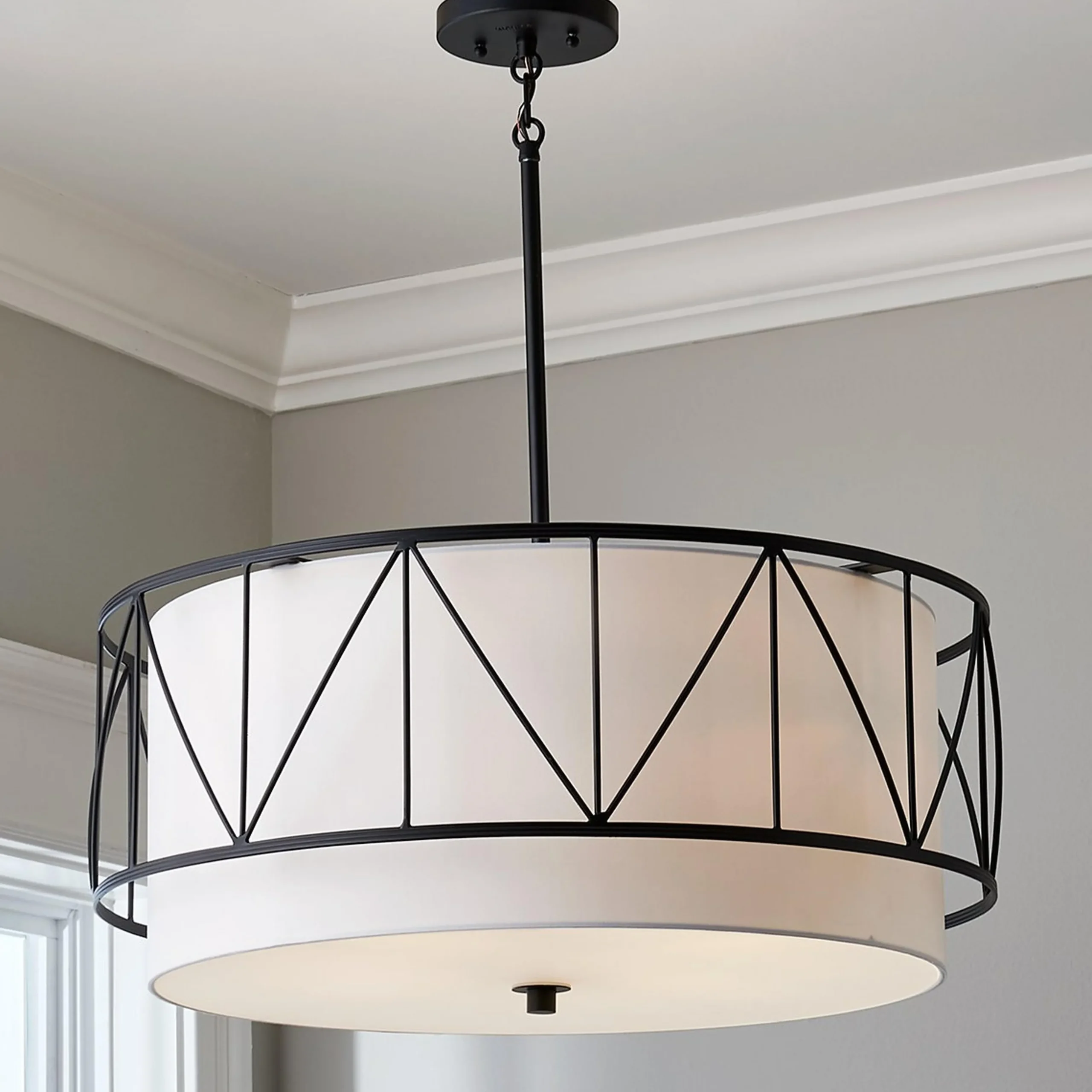 Emmy Geo Drum Chandelier - Large
