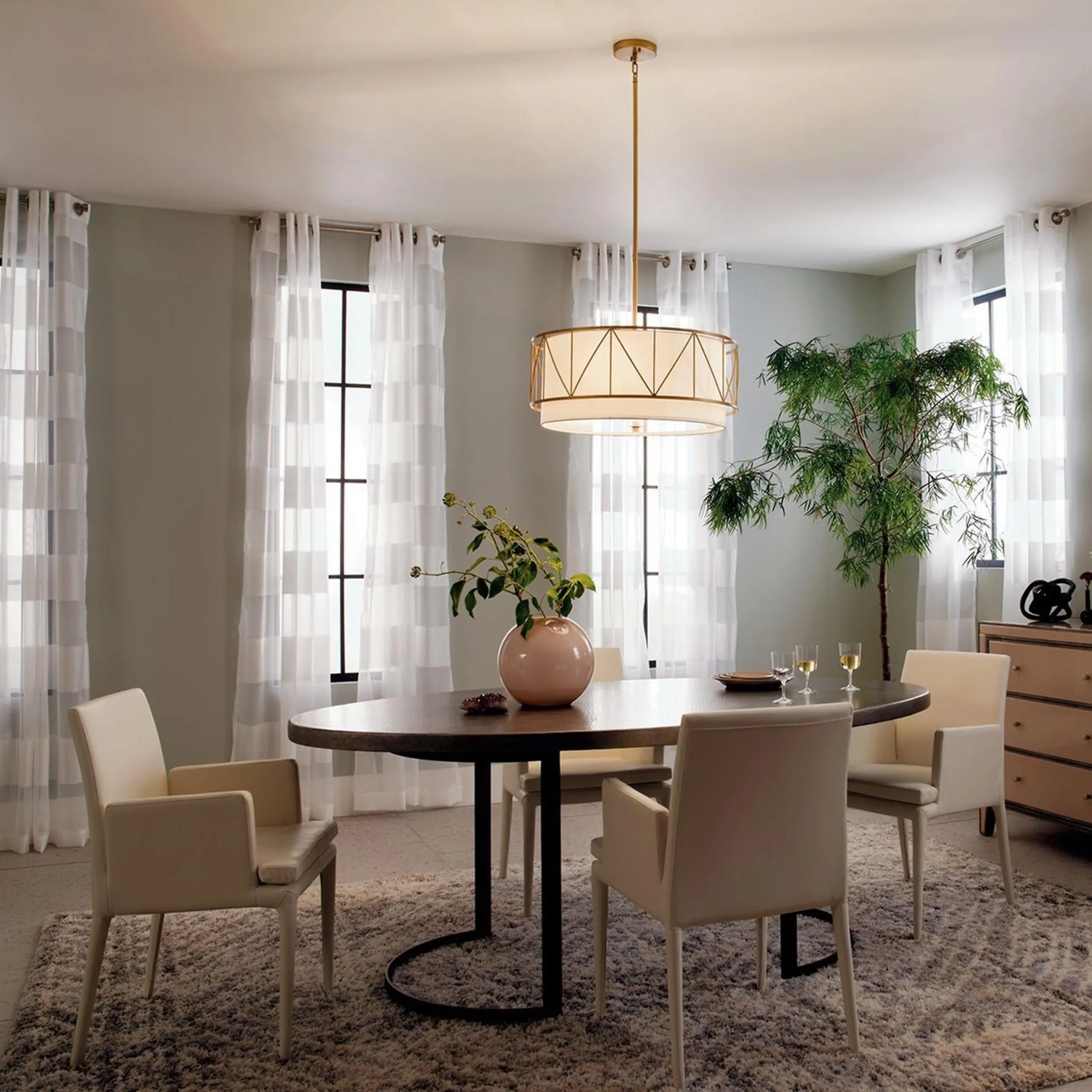 Emmy Geo Drum Chandelier - Large