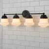 Ethel School Haus Opal Glass Vanity Light - 4 Light