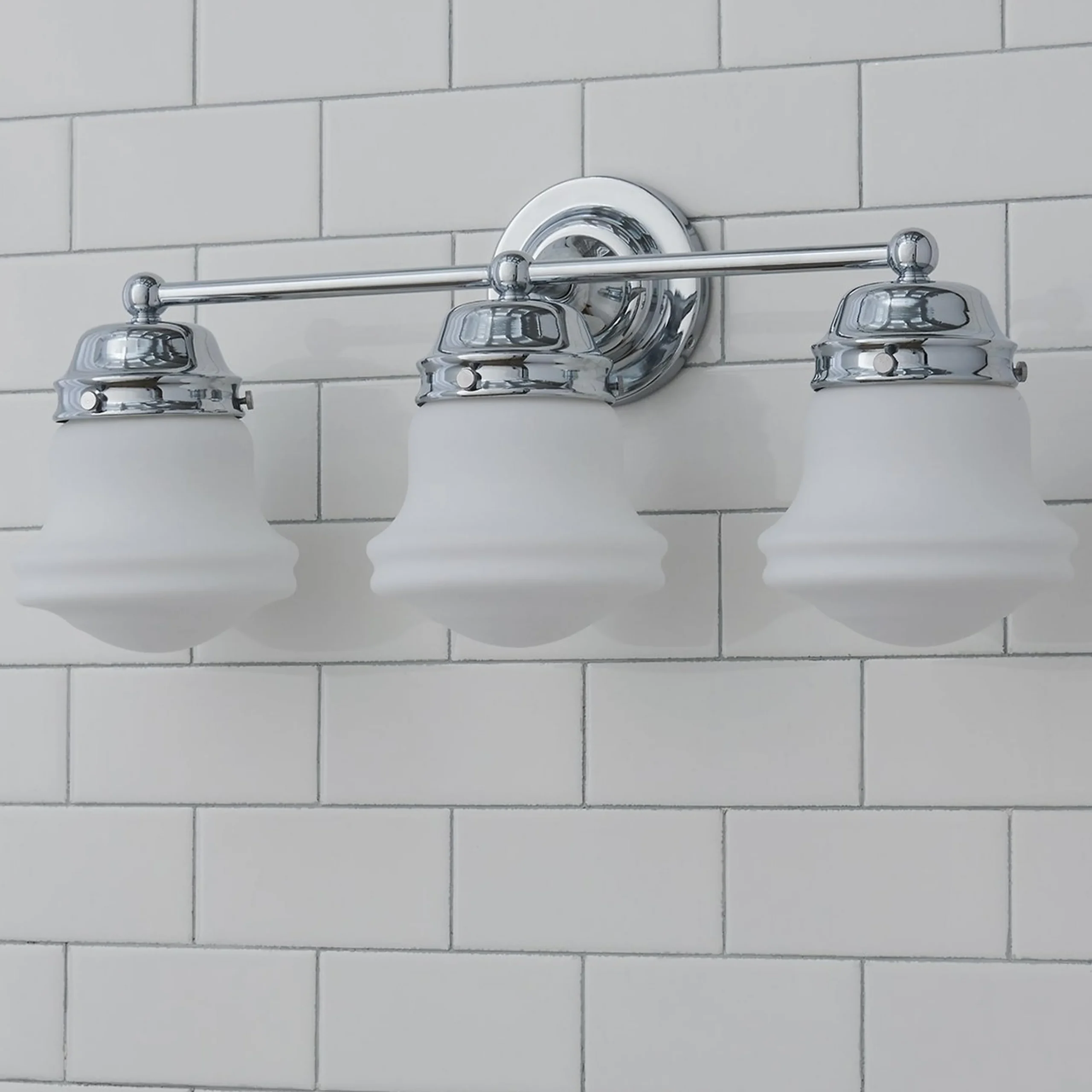 Ethel School Haus Opal Glass Vanity Light - 3 Light