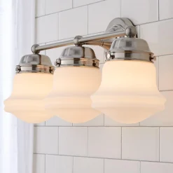 Ethel School Haus Opal Glass Vanity Light - 3 Light