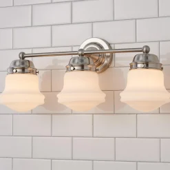 Ethel School Haus Opal Glass Vanity Light - 3 Light