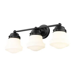 Ethel School Haus Opal Glass Vanity Light - 3 Light