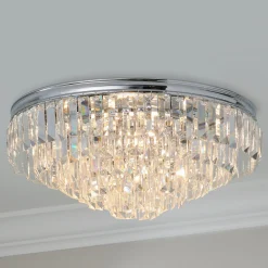 Faceted Glass Layered Ceiling Light