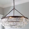 Faceted Glass Layered Chandelier - 30"
