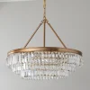 Faceted Glass Layered Chandelier - 25"