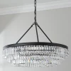 Faceted Glass Layered Chandelier - 30"