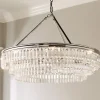 Faceted Glass Layered Chandelier - 30"