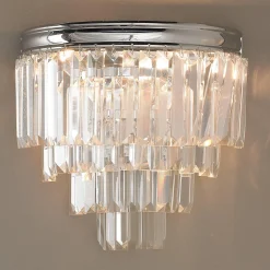 Faceted Glass Layered Sconce