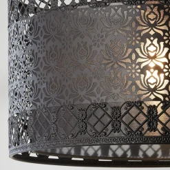 Filigree Lotus Metal Shade Pendant