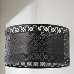Filigree Lotus Metal Shade Pendant