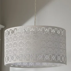 Filigree Lotus Metal Shade Pendant