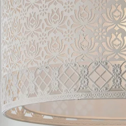 Filigree Lotus Metal Shade Pendant
