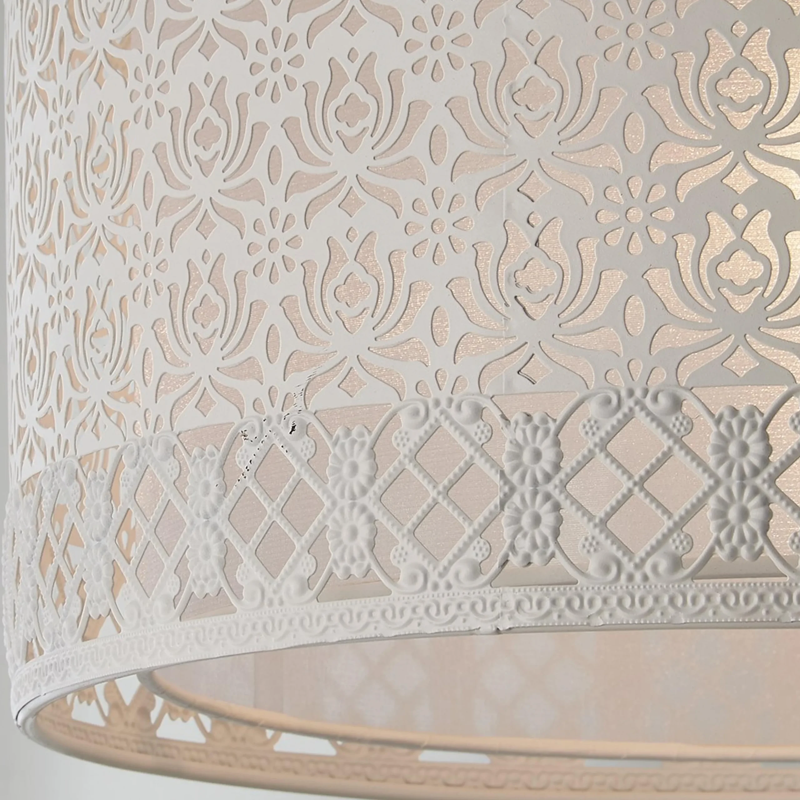 Filigree Lotus Metal Shade Pendant