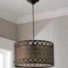 Filigree Lotus Metal Shade Pendant