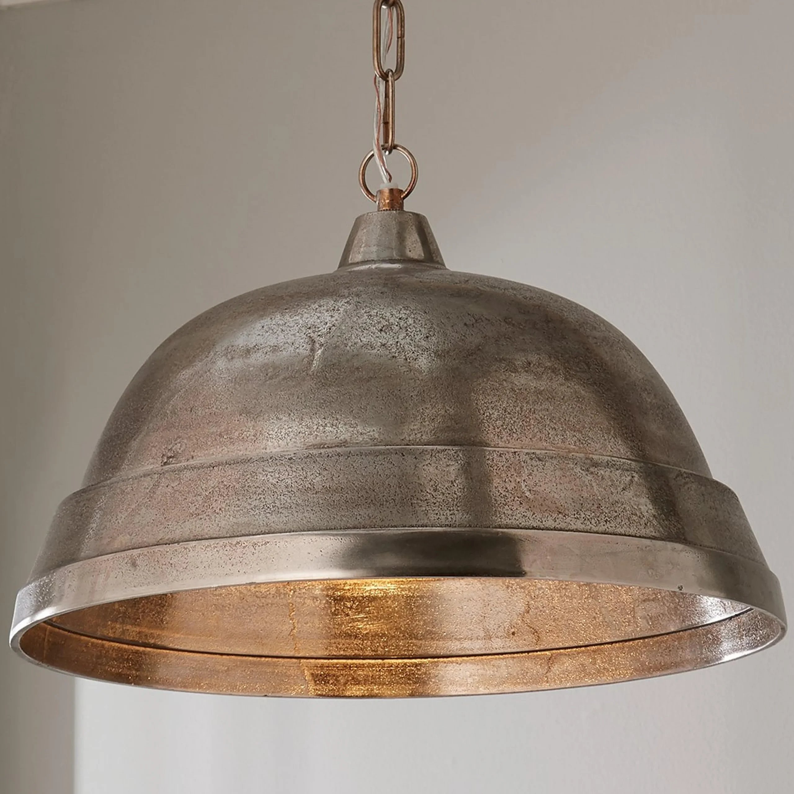 Fire and Earth Pendant - Dome - Medium