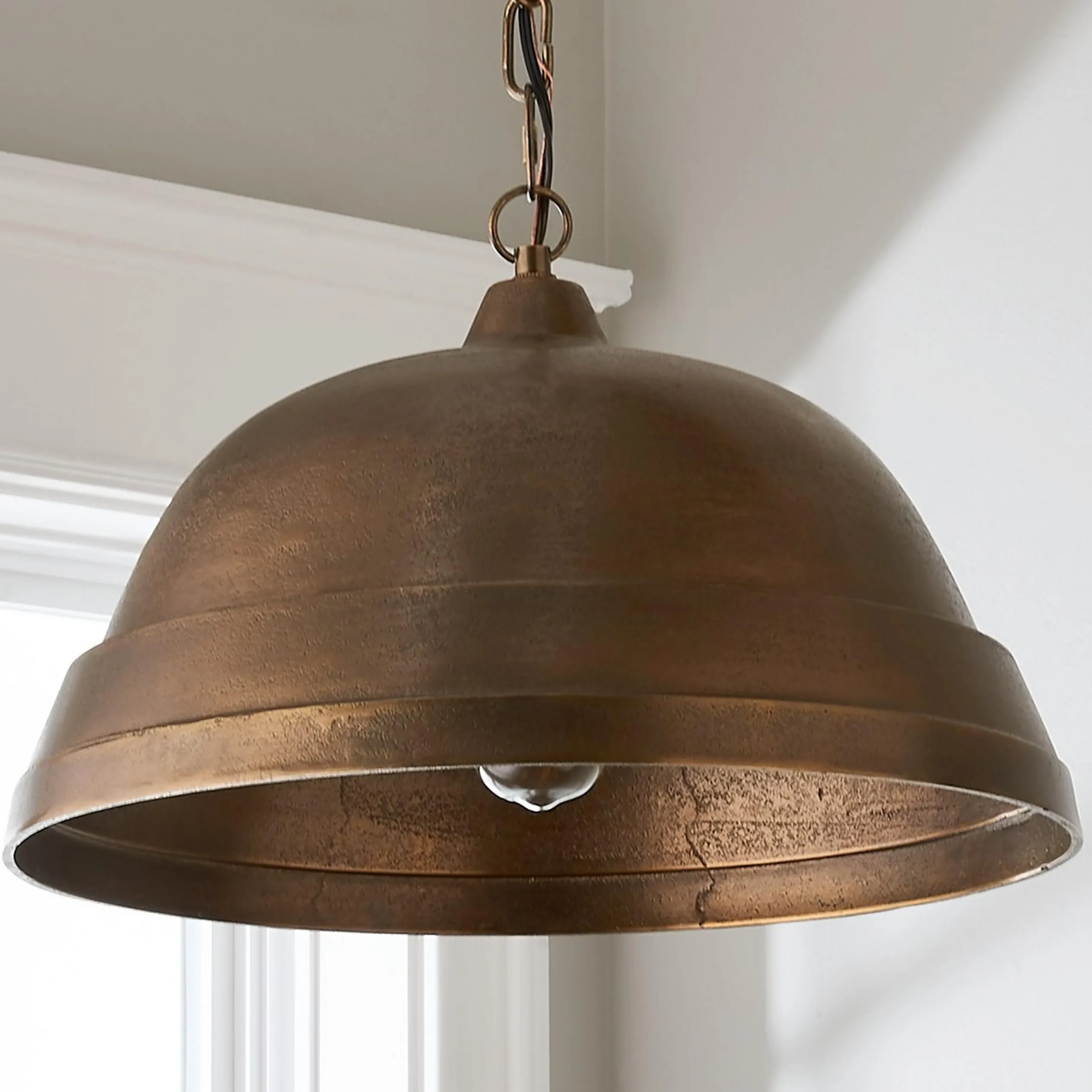 Fire and Earth Pendant - Dome - Medium