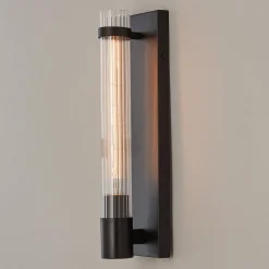 Fluted Cylinder Glass Sconce