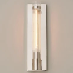 Fluted Cylinder Glass Sconce