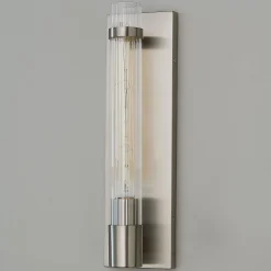 Fluted Cylinder Glass Sconce