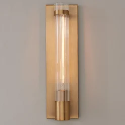 Fluted Cylinder Glass Sconce