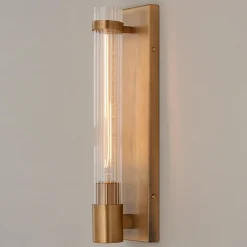 Fluted Cylinder Glass Sconce