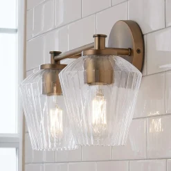 Fluted Felix Vanity Light - 2 Light