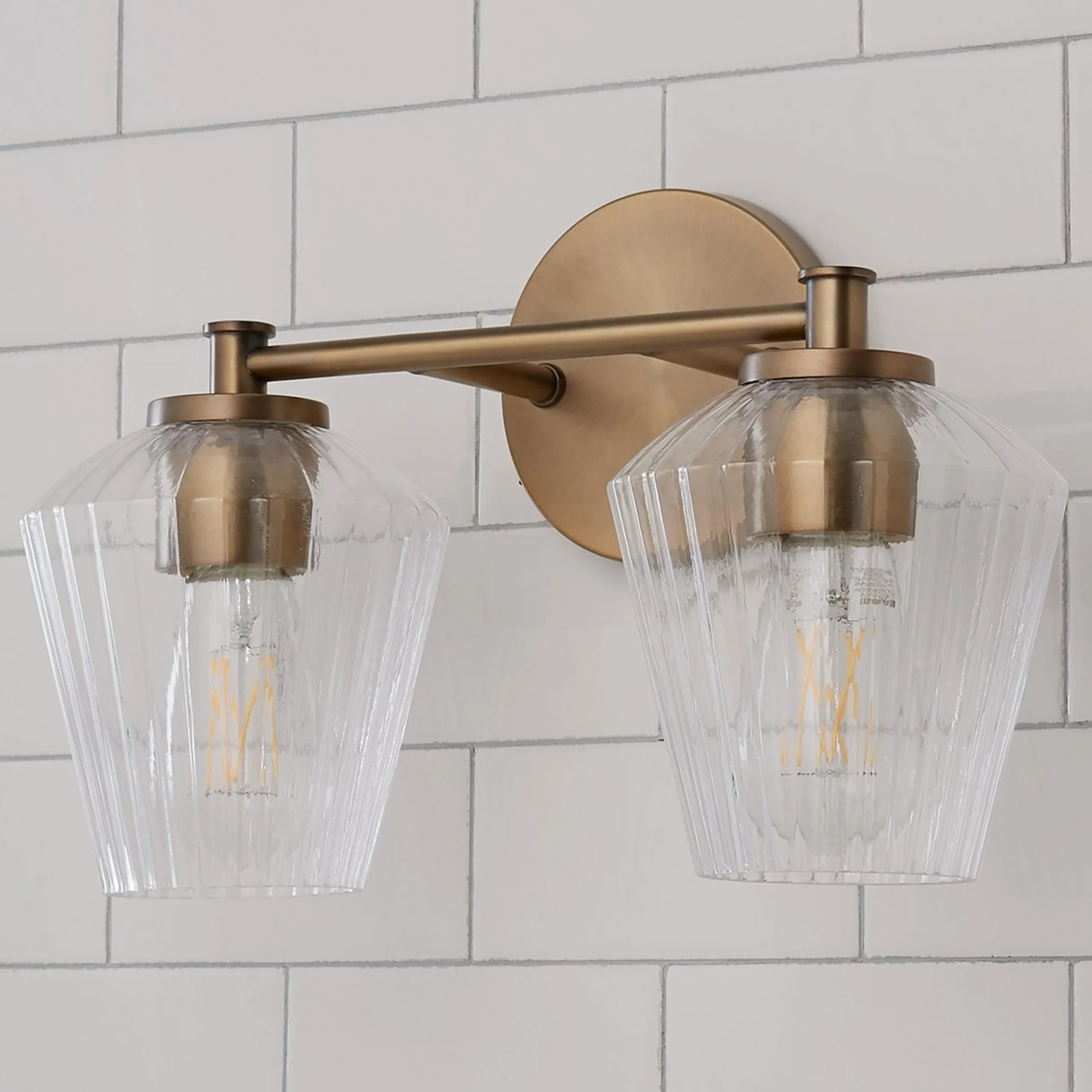 Fluted Felix Vanity Light - 2 Light