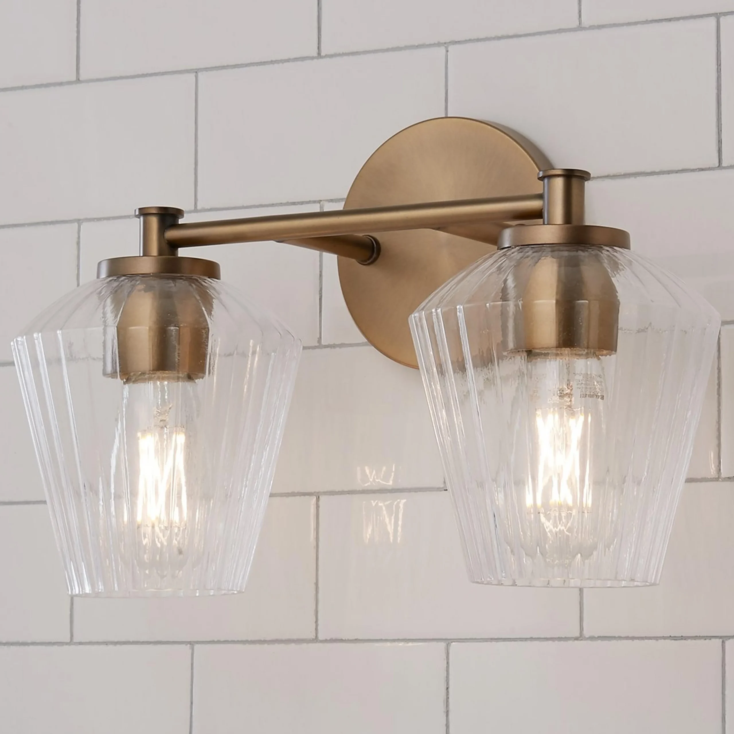 Fluted Felix Vanity Light - 2 Light