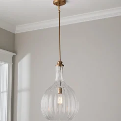 Fluted Globe Pendant