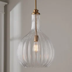 Fluted Globe Pendant