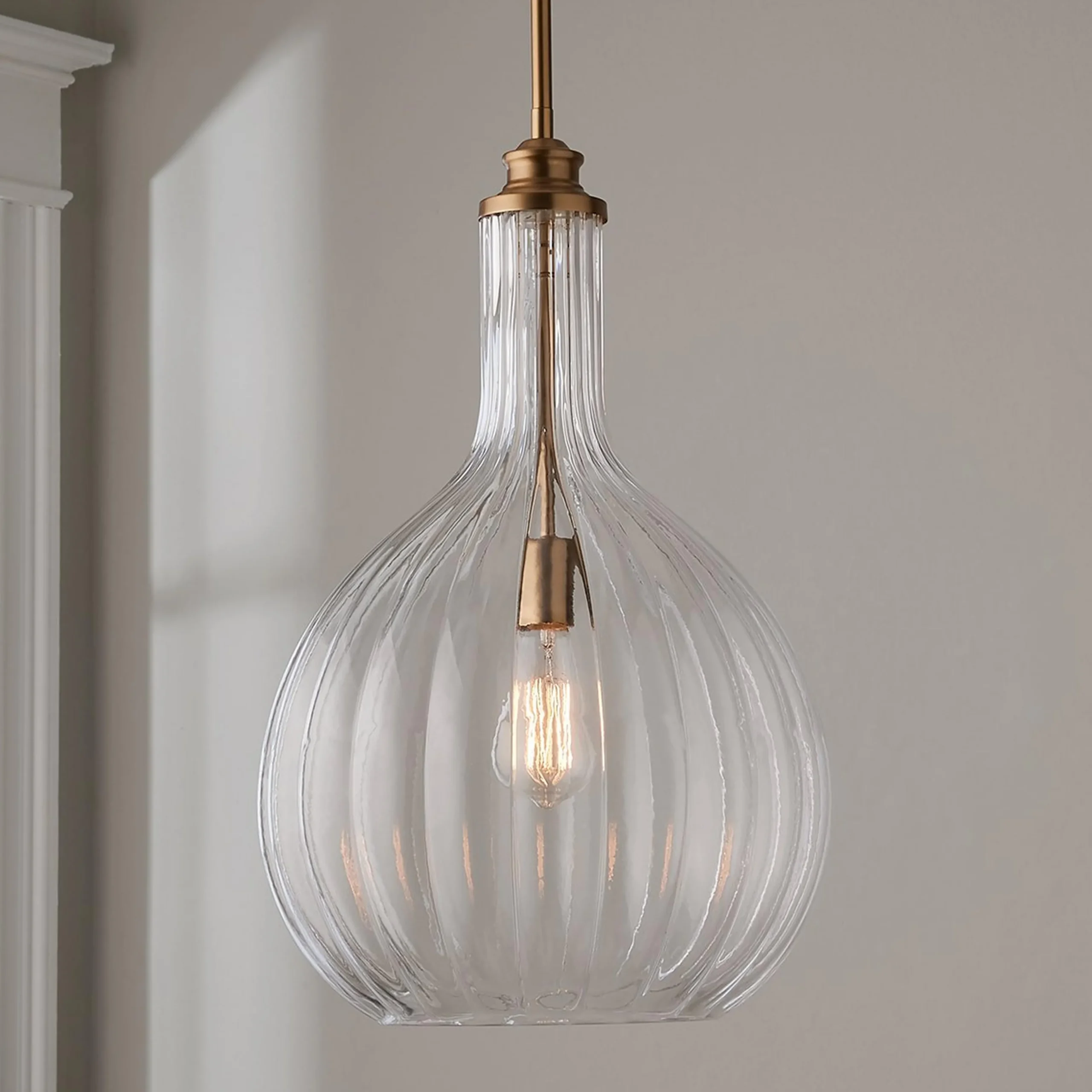 Fluted Globe Pendant