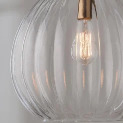 Fluted Globe Pendant