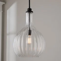 Fluted Globe Pendant