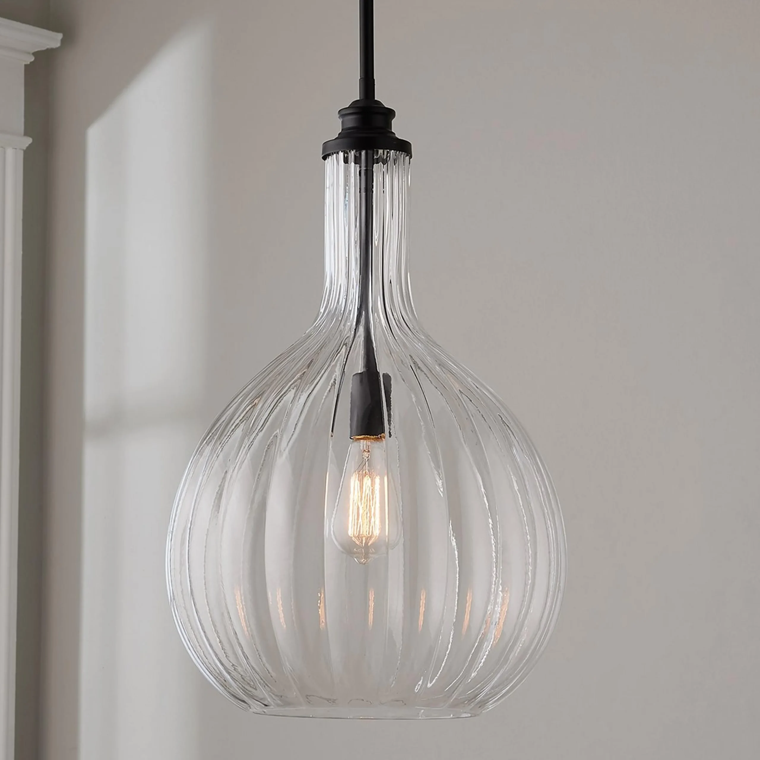 Fluted Globe Pendant