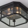 Fluted Trim Flush Mount Ceiling Light