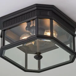 Fluted Trim Flush Mount Ceiling Light