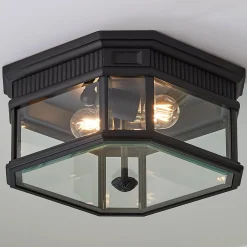 Fluted Trim Flush Mount Ceiling Light
