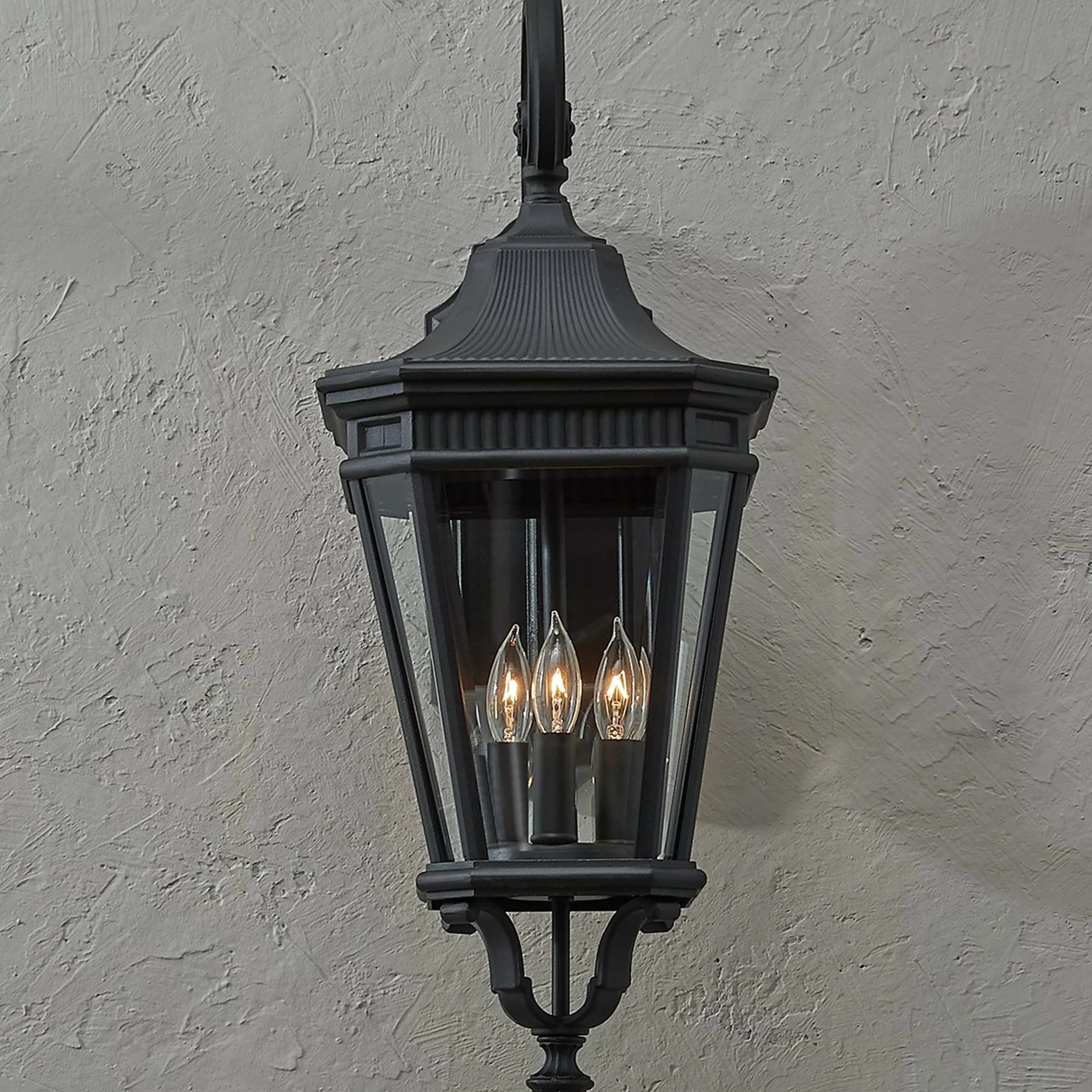 Fluted Trim Outdoor Sconce - Large
