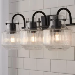 Fluted Tulip Vanity Light - 3 Light