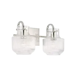 Fluted Tulip Vanity Light - 2 Light