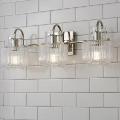 Fluted Tulip Vanity Light - 3 Light