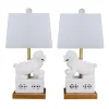 Foo Dog Lamps - Pair