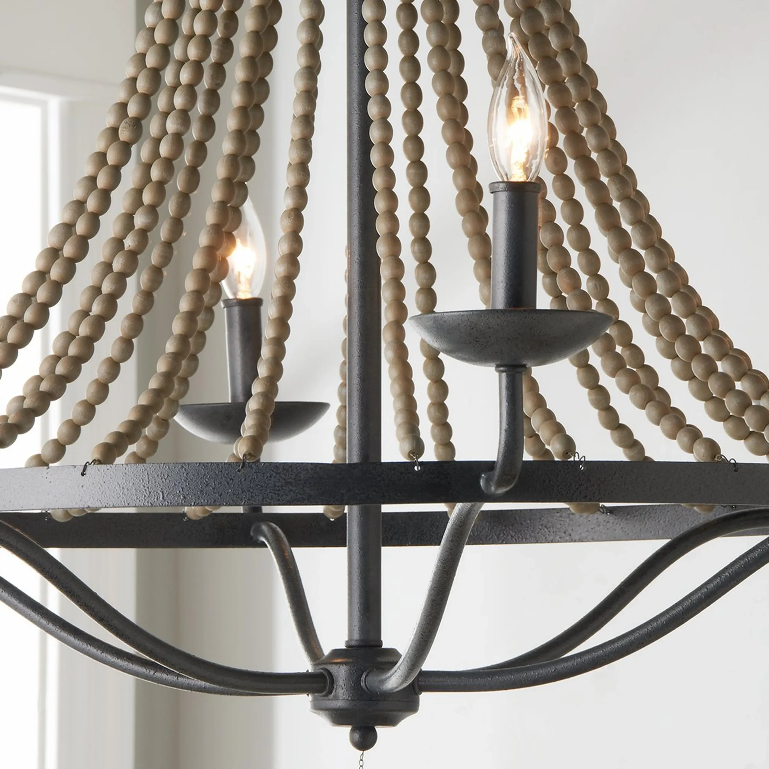 French Country Driftwood Chandelier - 6 Light