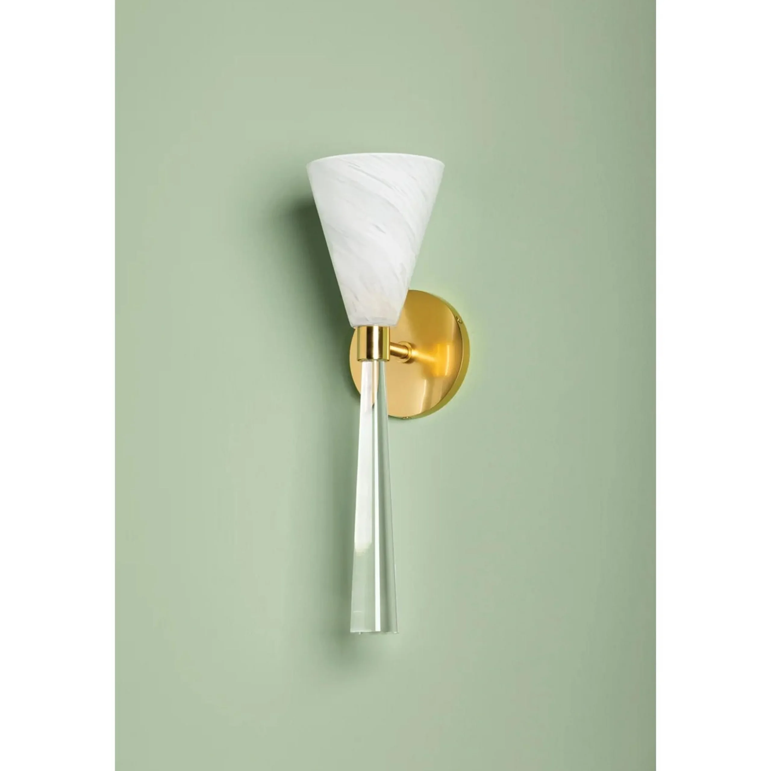 Frosted Plume Bath Sconce