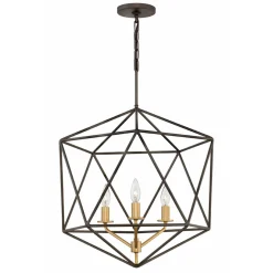 Geometric Gem Chandelier - 3 Light