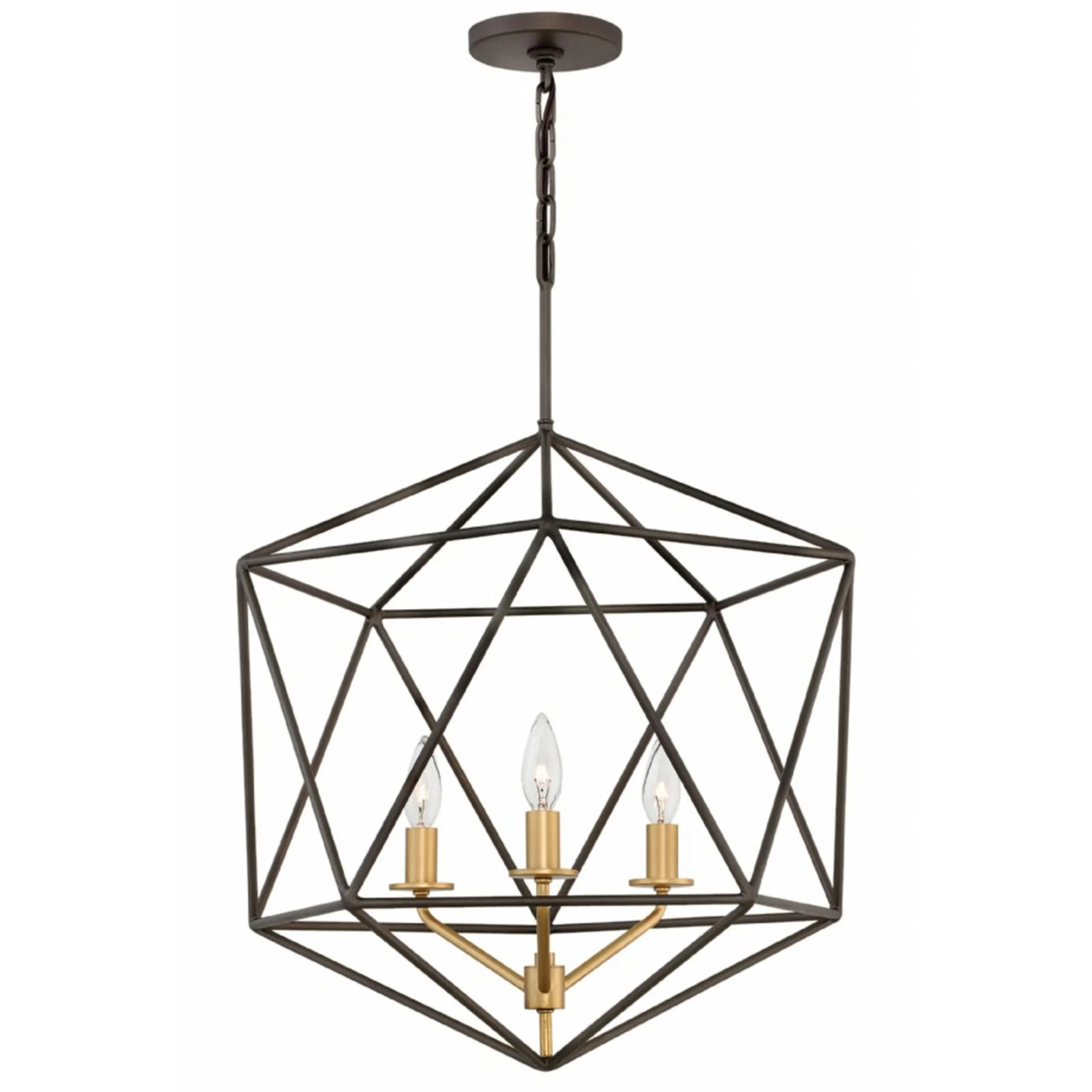 Geometric Gem Chandelier - 3 Light