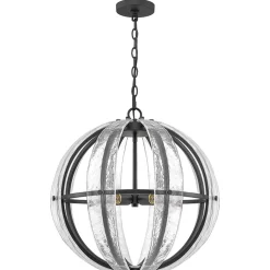 Glass Layered Sphere Chandelier