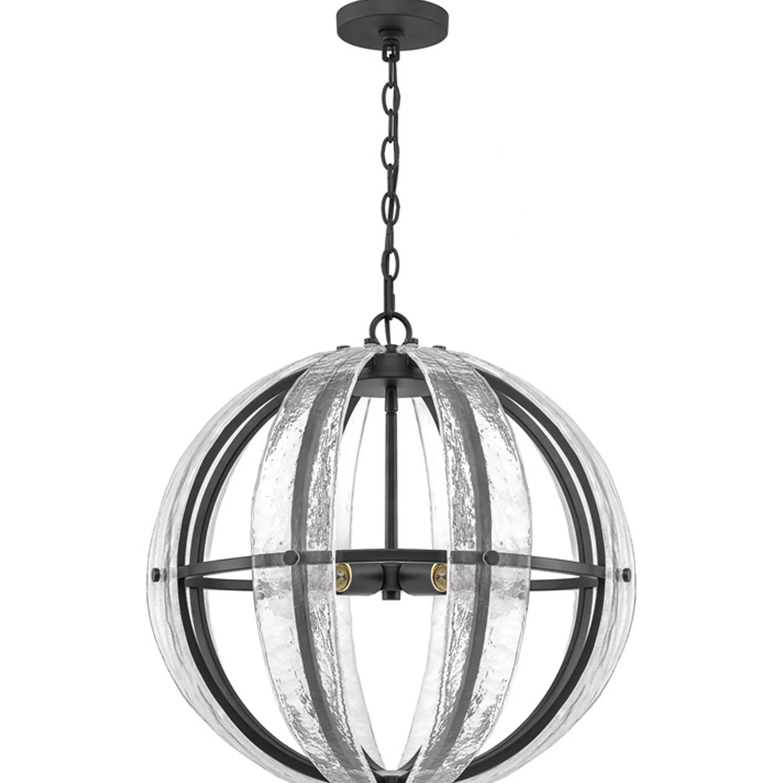 Glass Layered Sphere Chandelier