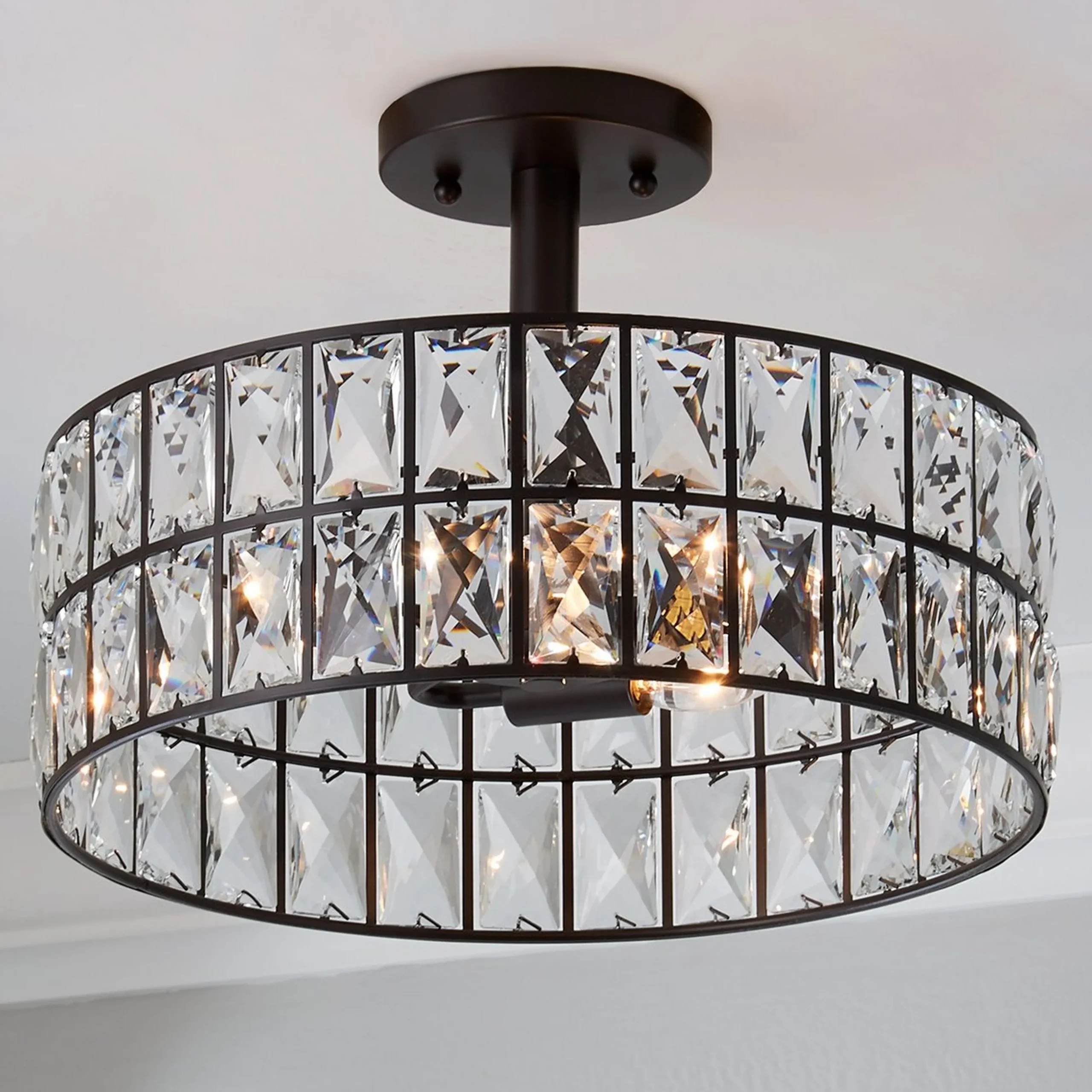 Glinting Glam Semi-Flush Ceiling Light